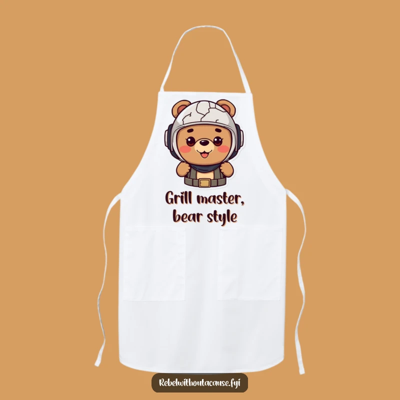 Funny Cheerful Bear Apron - Ready for Anything Kitchen Wear - Great Funny Gift
