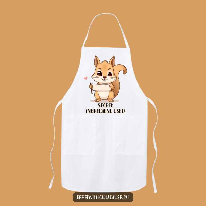 Funny Mischievous Squirrel Wink Apron: Cook Up Playful Secrets!