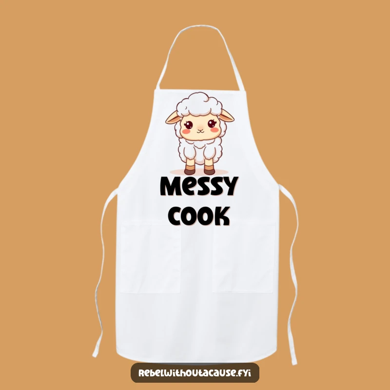Funny Sheep Scattered Apron: Cook with Charm from this Cute Ewe, A Practical Funny Gift!