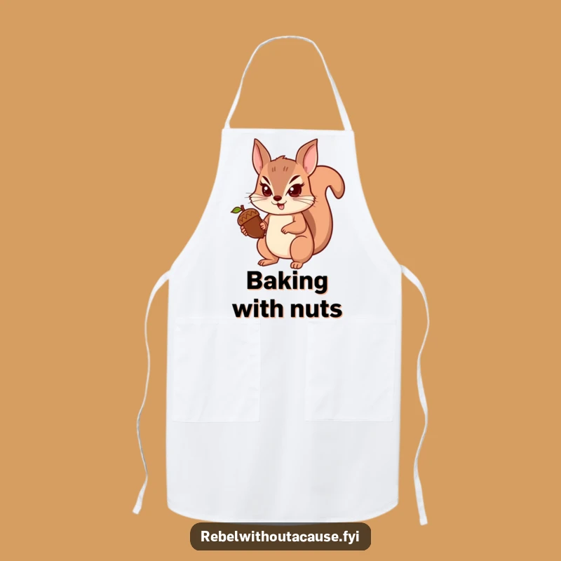 Funny Squirrel Apron: Kitchen Protector, Defiant Acorn, Perfect Funny Chef Gift
