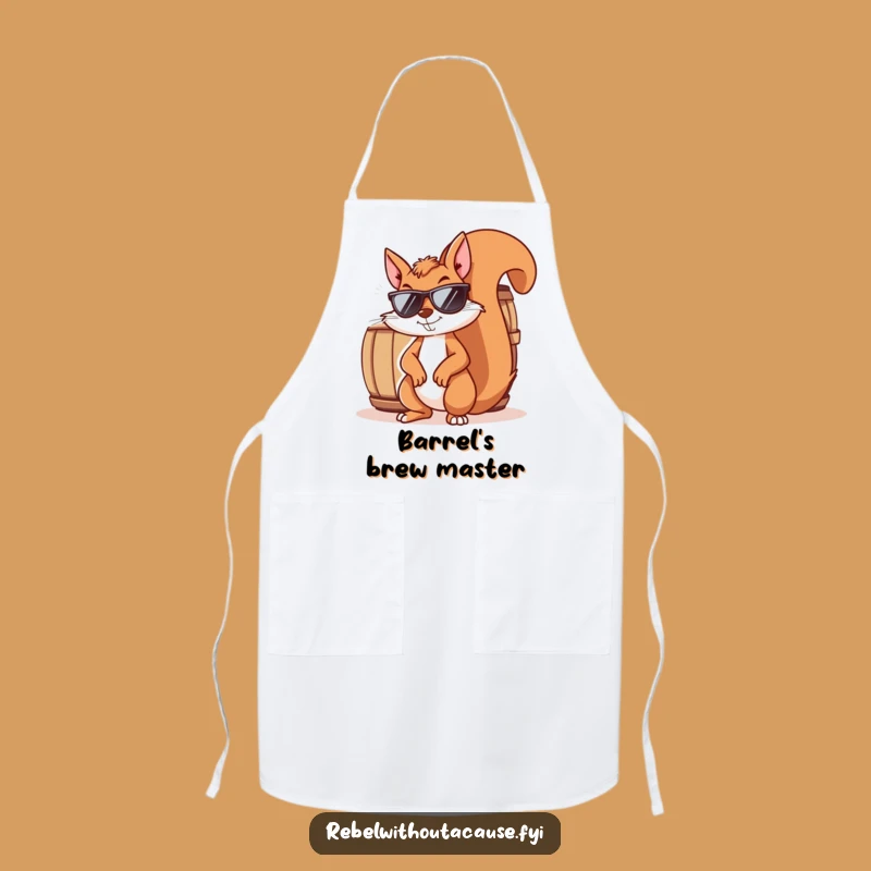 Funny Squirrel 'Shady Deal' Apron - Mischievous Sunglasses Squirrel Kitchen Gift
