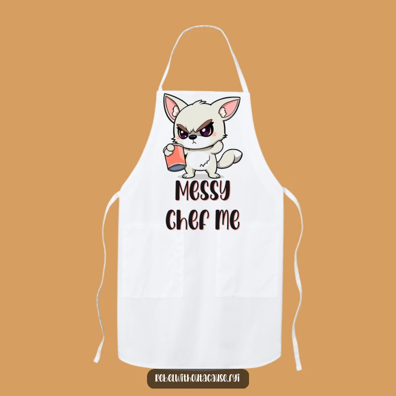 Funny Rebellious Animal Paint Can Apron - Defiant Artist Kitchen Gear