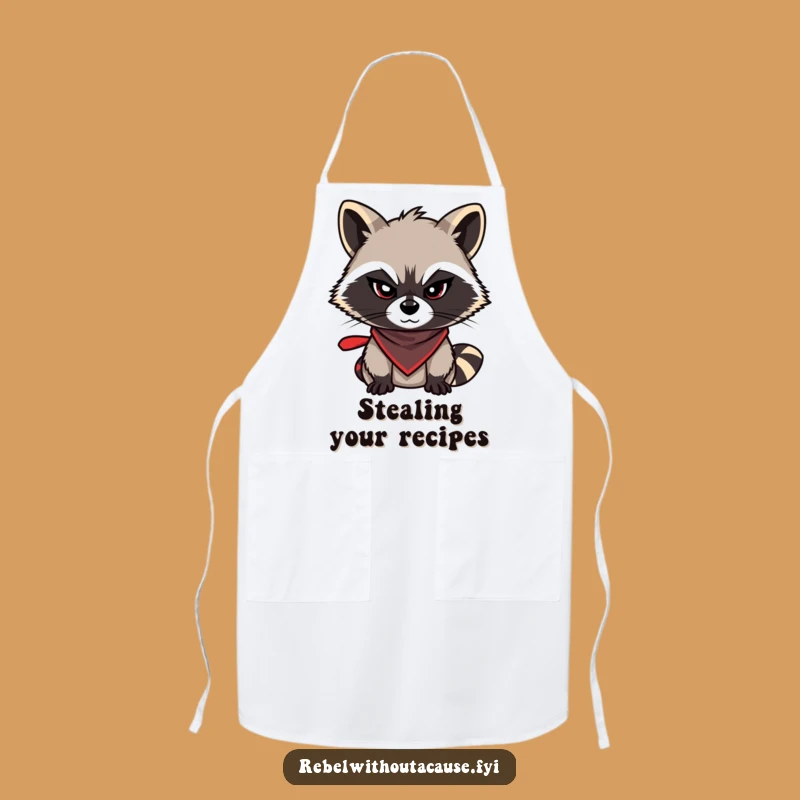 Funny Raccoon Apron: Kitchen Bandit, Sly Wink, Perfect Funny Chef Gift