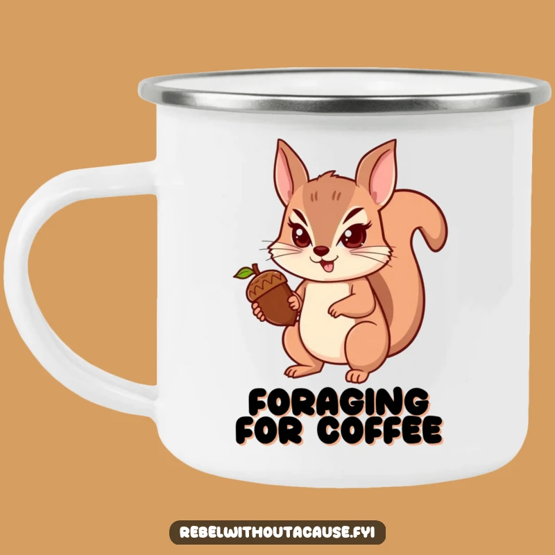 Funny Squirrel Camping Mug: Spunky Guard, Your Focused Outdoor Funny Gift
