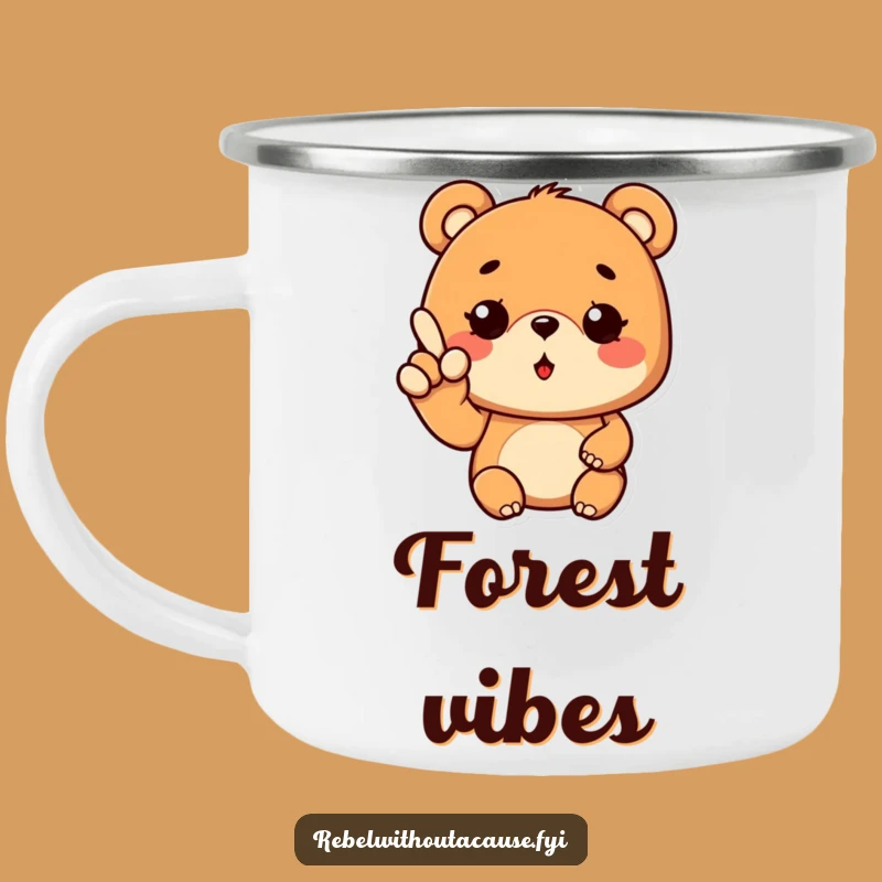 Funny Cool Bear Camping Mug: Wavy Fingers Adventure Cup, Rugged Funny Gift