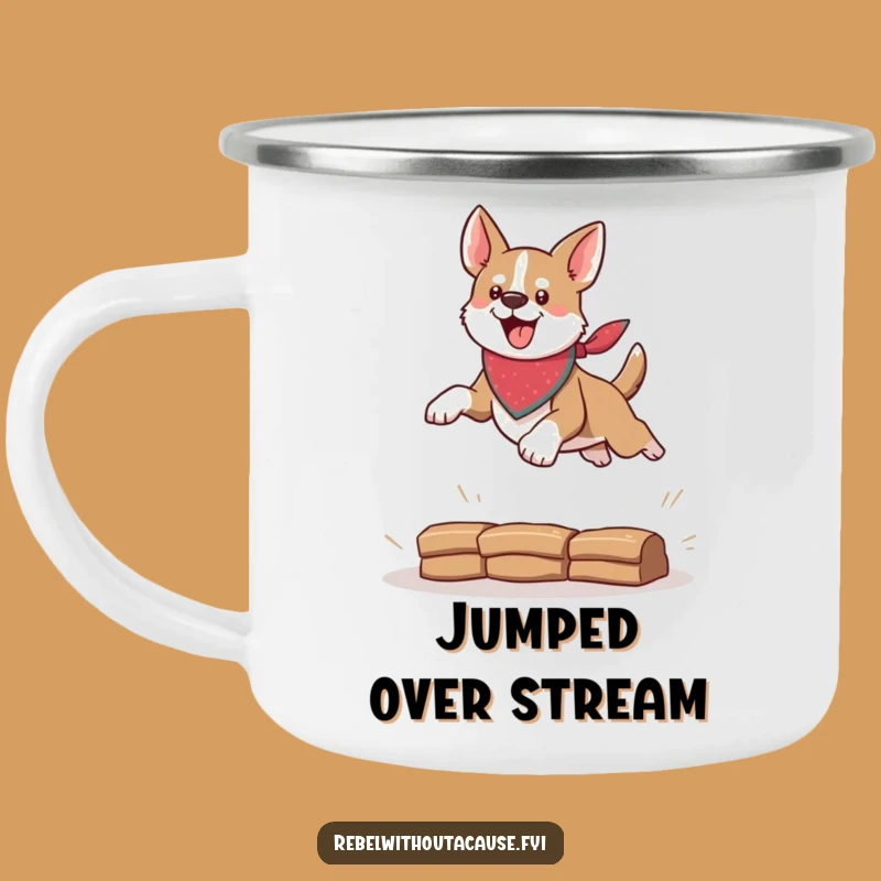 Funny Daring Dog Bandana Camping Mug: Your Adventure Buddy for Outdoor Sips