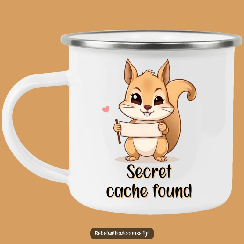 Funny Mischievous Squirrel Wink Camping Mug: Adventure Secrets Brew!