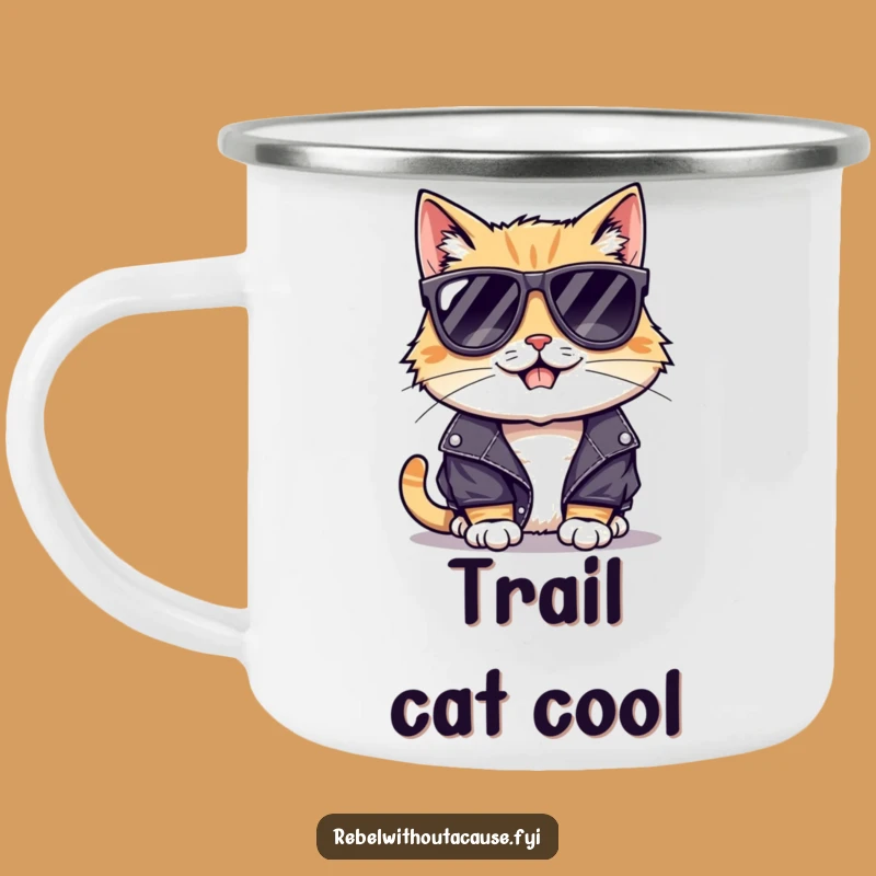 Funny Cool Cat Camp Mug: Rugged Style for the Trail!
