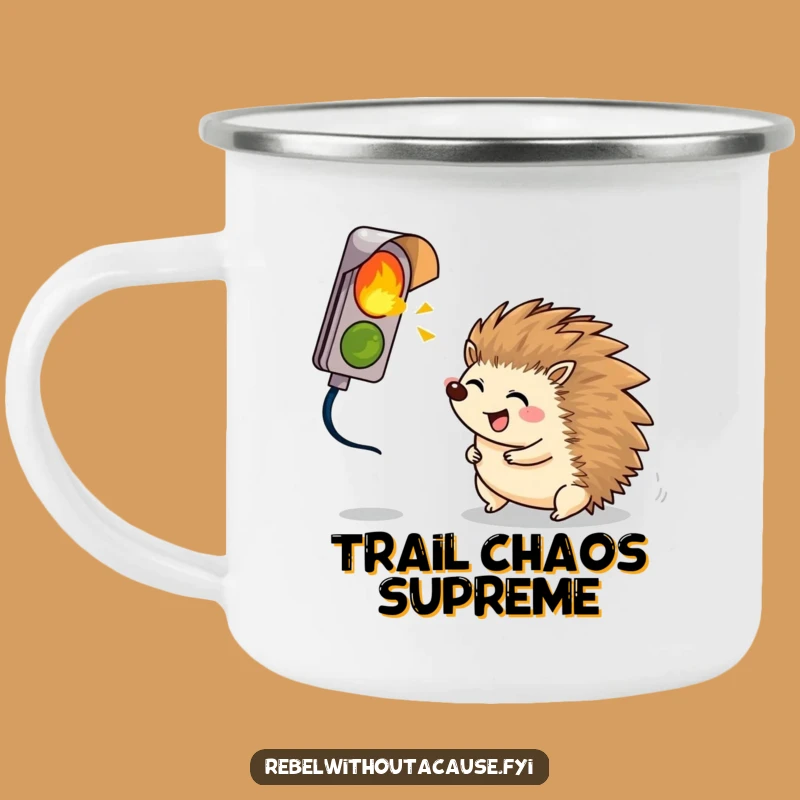 Funny Hedgehog Trail Mug: Adventure Fuel for Campers