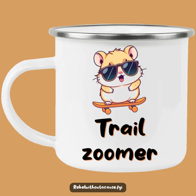 Funny Hamster Skateboard Camping Mug: Adventure with this Cool Rodent, A Durable Funny Gift!