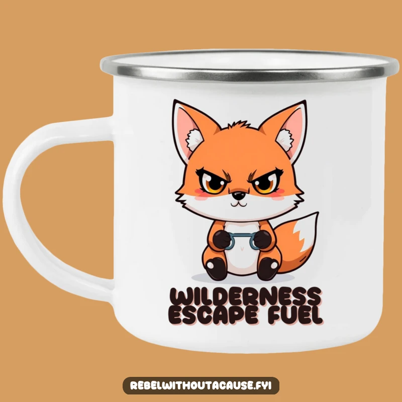 Funny Kawaii Fox Camping Mug: Defiant Cup, Awesome Funny Gift for Campers