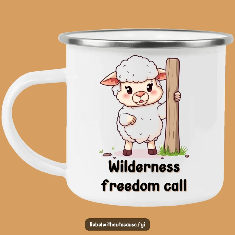Funny Sheep Escape Camp Mug: Adventure Fuel with a Defiant Twist!