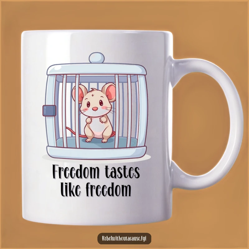 Funny Mouse Escapes Empty Cage Mug: A Hilarious Gift for Pet Lovers