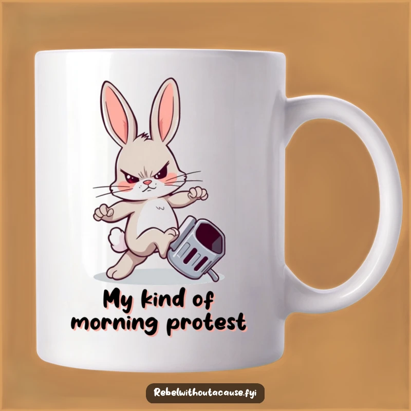 Funny Rebellious Bunny Mug: Hilarious Gift for Mischief Makers