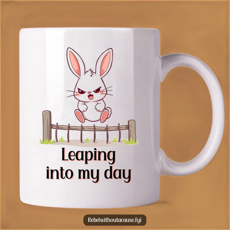 Funny Rebellious Bunny Mug - Hilarious Motivational Gift for Jumpers