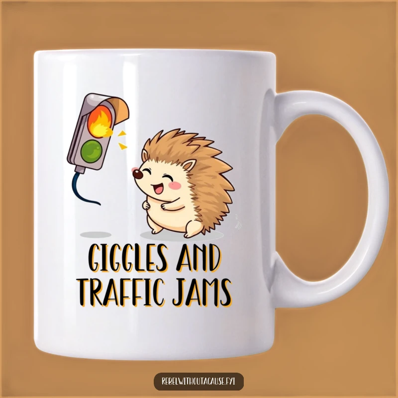 Funny Hedgehog Signal Light Mug: A Hilarious Journey Gift