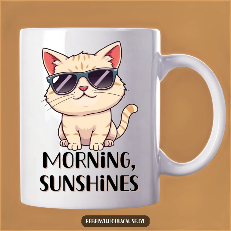 Funny Cool Cat Sunglasses Mug: The Purrfect Gift for Smirking Feline Fans!