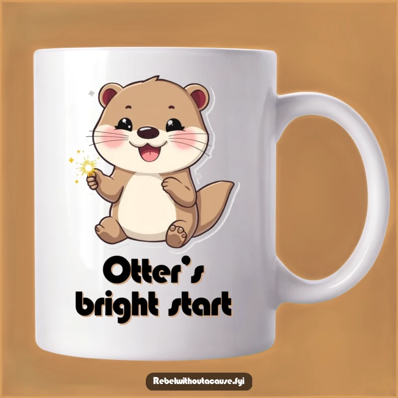 Funny Otter 'Sparkle On' Mug - Cool Confident Otter Gift