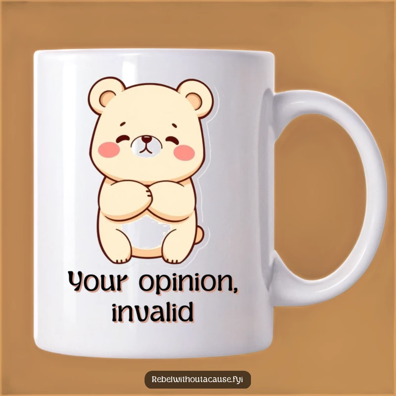 Funny Kawaii Bear Mug: Sassy Crossed Arms Bear, Perfect Humorous Gift