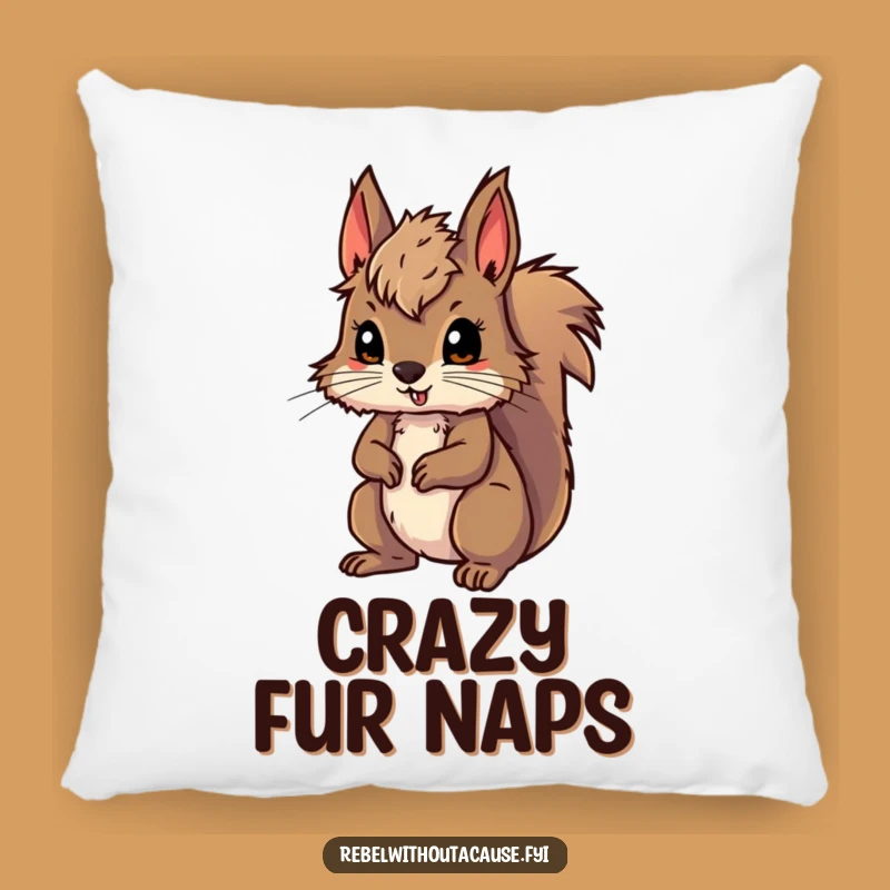Funny Wild Squirrel Adventure Pillow: Cozy Comfort for the Spontaneous Soul