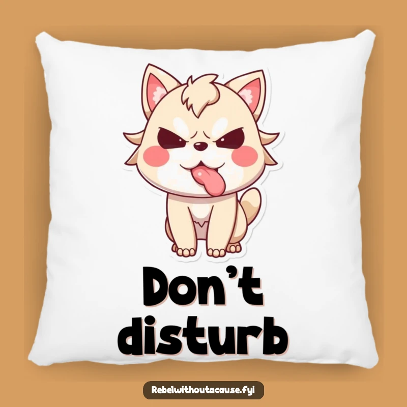 Funny Defiant Animal Tongue Pillow, Cozy Sass Funny Gift