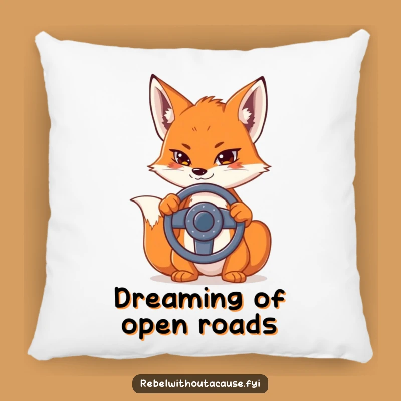 Funny Fox Steering Wheel Pillow: Cozy Up with a Dash of Sly Humor