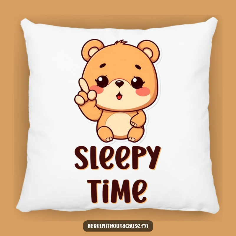 Funny Cool Bear Pillow: Soft Wavy Fingers Wink Cushion, Cozy Funny Gift
