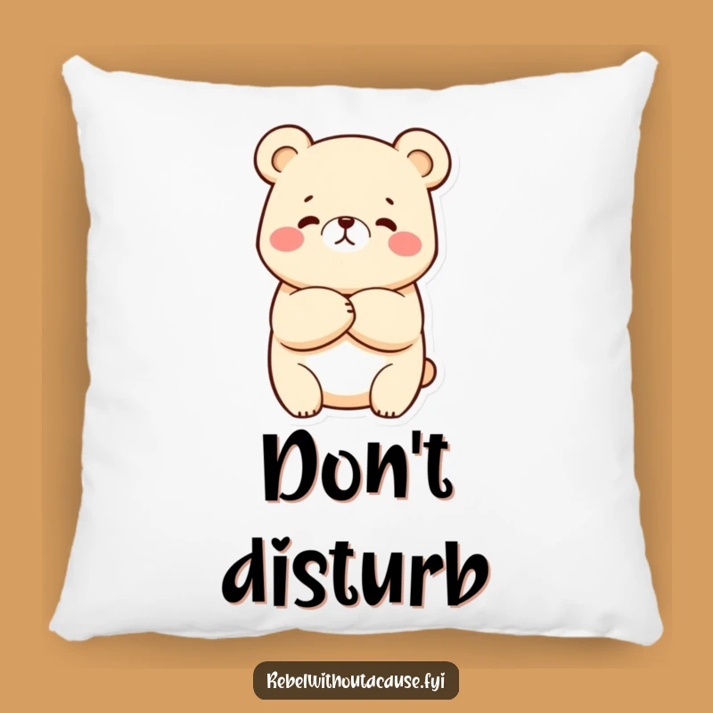Funny Kawaii Bear Pillow: Cozy Crossed Arms Comfort, Perfect Humorous Gift