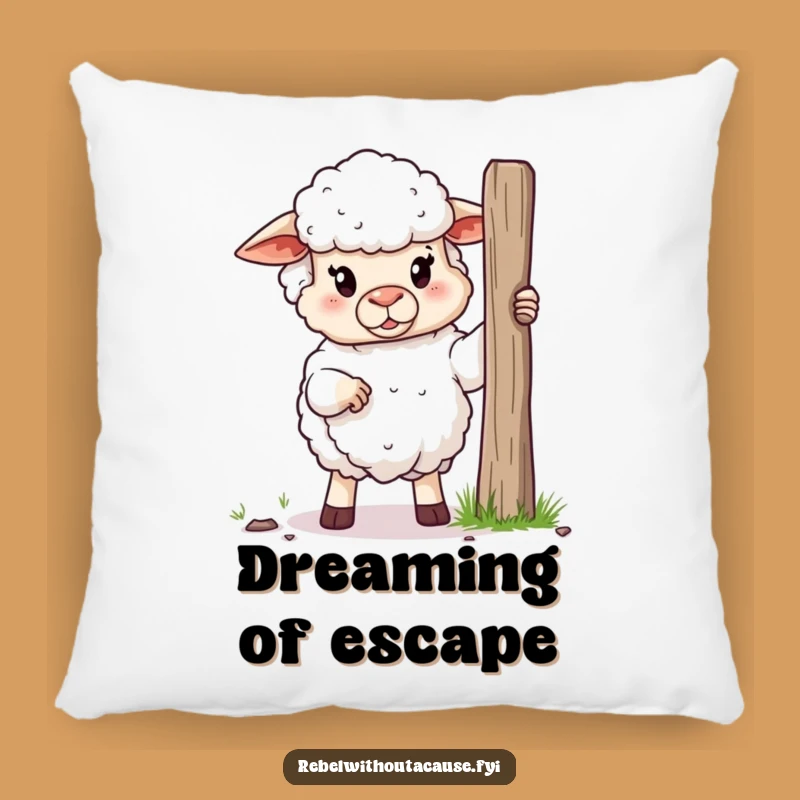 Funny Sheep Breakout Pillow: Comfy Rebellion for Your Home!