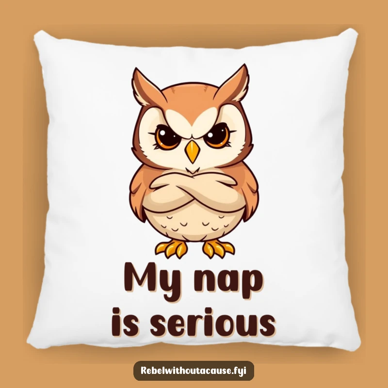 Funny Bold Owl Pillow: Cozy Coolness with Attitude - Adorable Funny Gift!