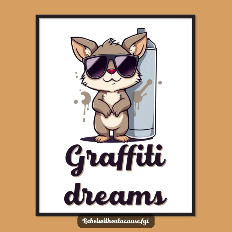 Funny Cool Animal Graffiti Digital Art: Instant Humor for Your Walls