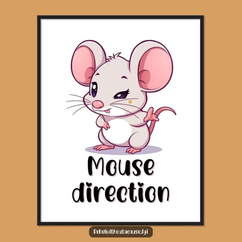 Funny Mouse Determination Digital Art: Instant Motivation for Your Space, An Easy Funny Gift!