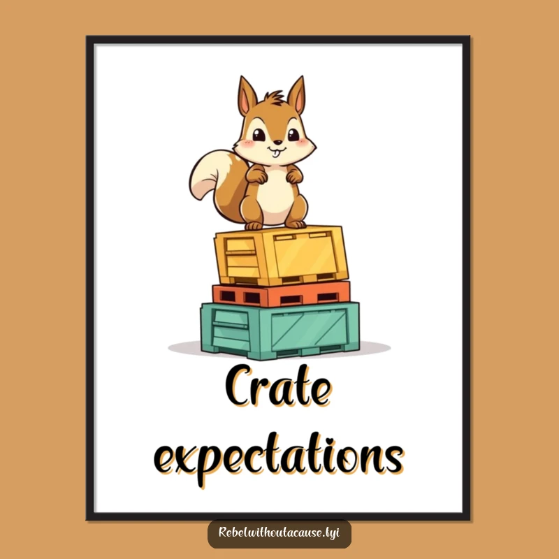 Funny Squirrel Victory Digital Art: Instant Triumph with Fearless Rodent Download