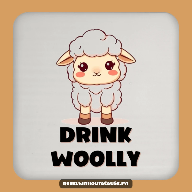 Funny Sheep Scattered Drink Coaster: Protect Surfaces with Ewe's Charm, A Tiny Funny Gift!
