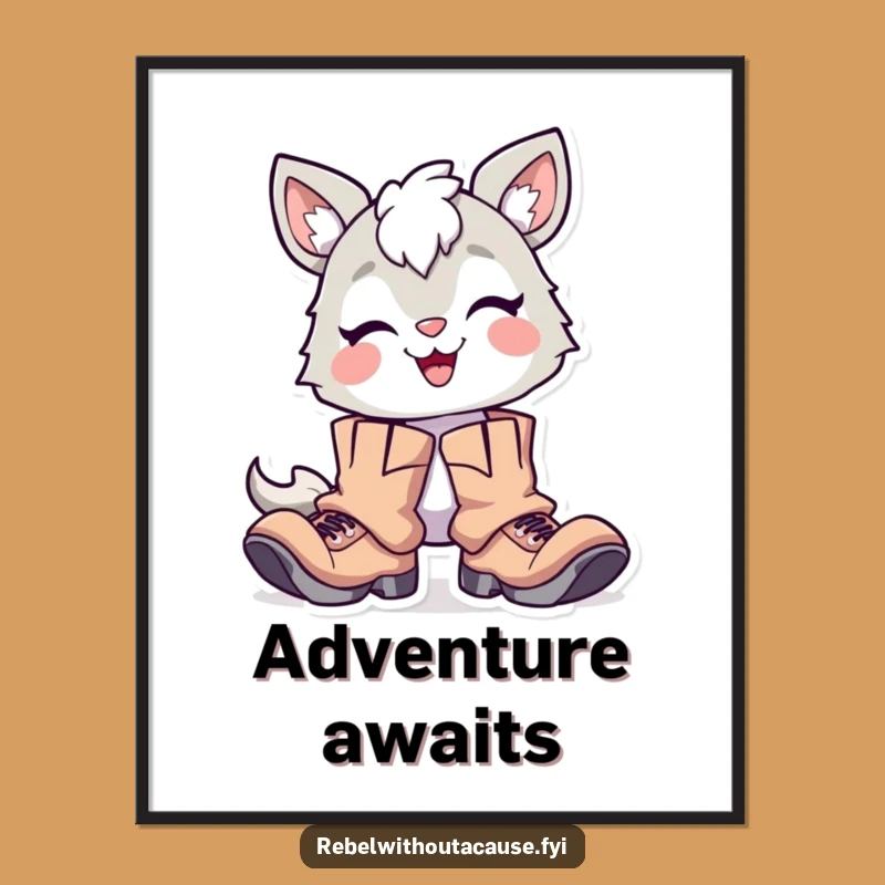 Funny Proud Explorer Animal Poster: Decorate with Adventure and Humor