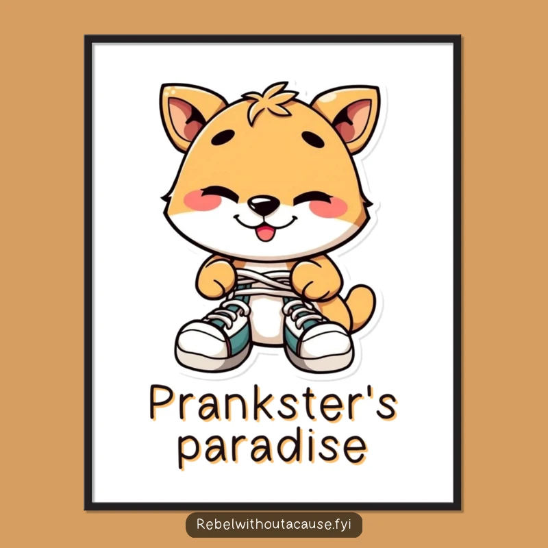 Funny Prankster Animal Poster: Add a Dash of Mischief to Your Decor