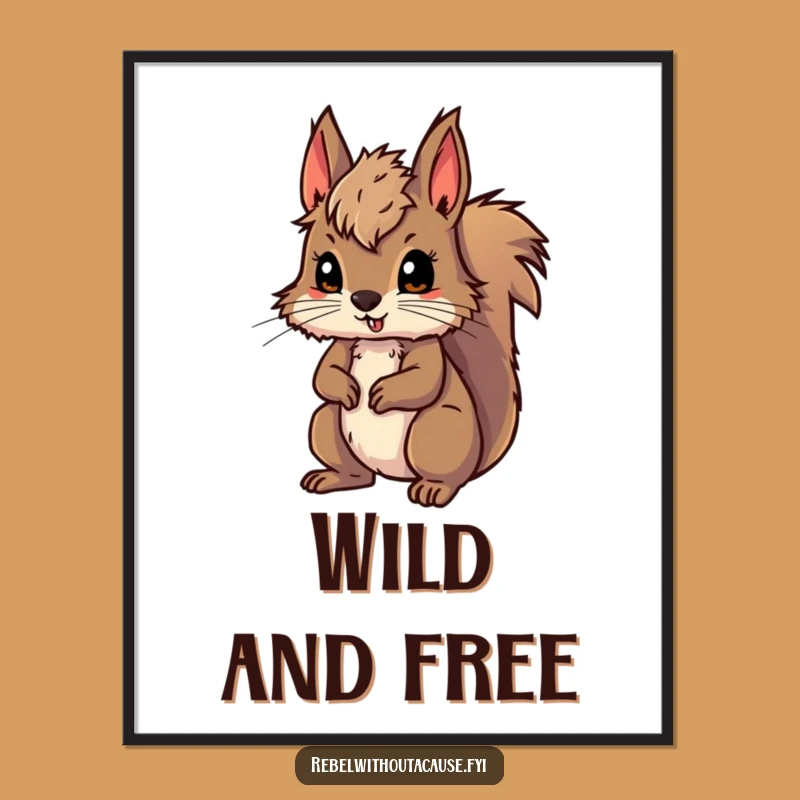 Funny Wild Squirrel Adventure Poster: Bring the Spirit of the Wild Indoors