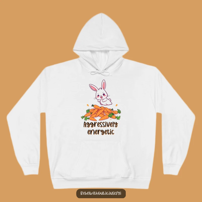 Funny Bunny Hop Hoodie: Cozy Comfort with Aggressive Charm!
