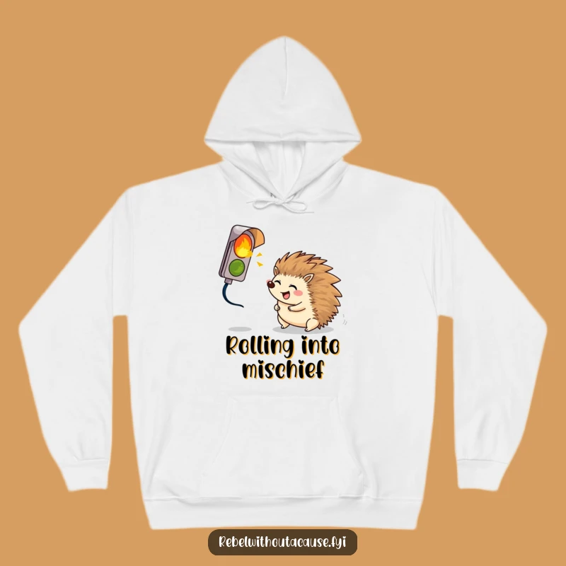 Cozy Funny Hedgehog Chaos Hoodie: Warmth and Whimsy Included