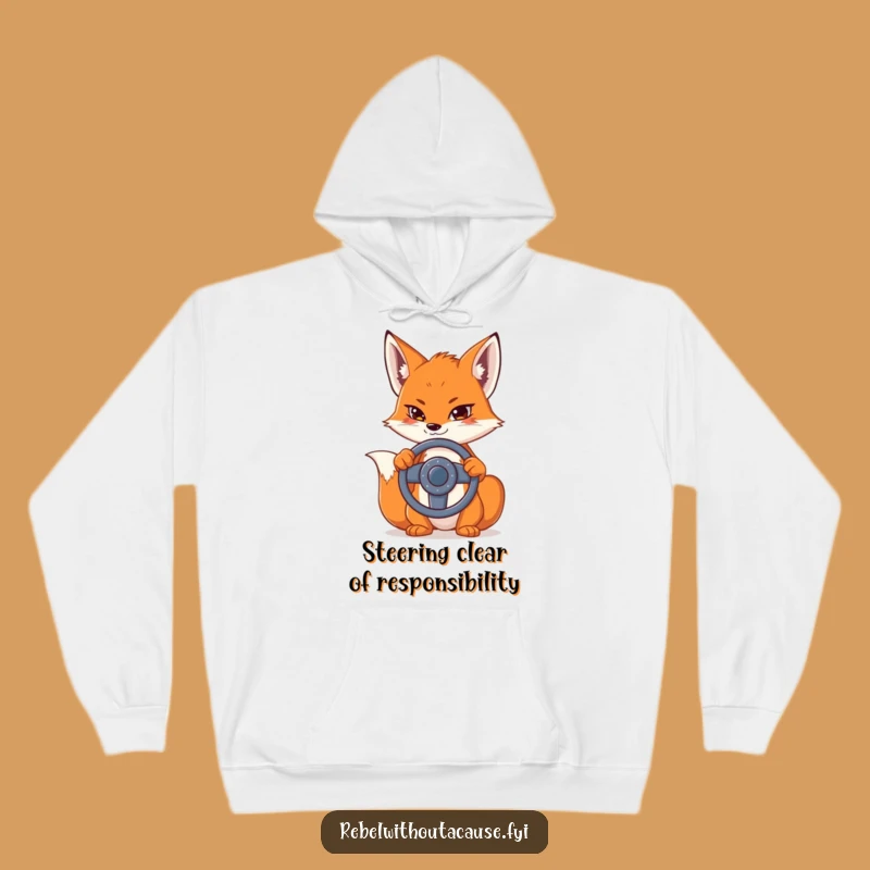 Funny Fox Hooded Sweatshirt: Cozy Up with Sly Humor and a Wheel