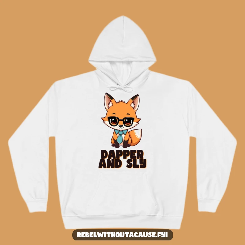 Funny Fox Hoodie: Jaunty Tie, Cozy Swagger, Ultimate Funny Gift
