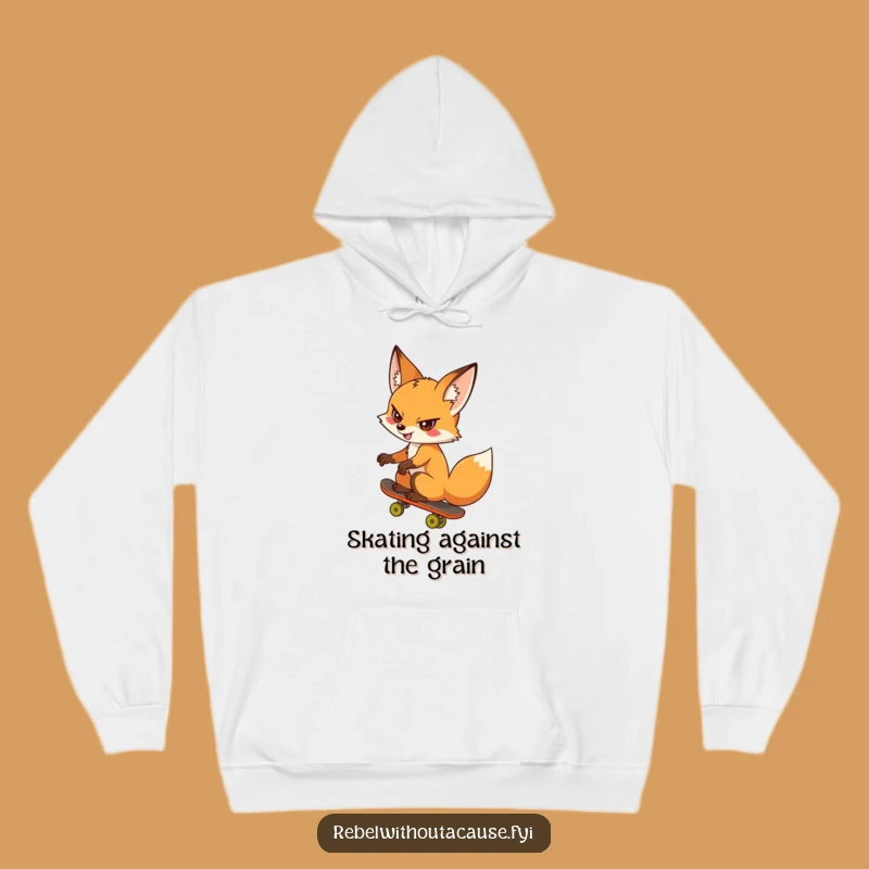 Funny Fox Hoodie: Cozy & Cool Cheeky Skater, Perfect Funny Gift