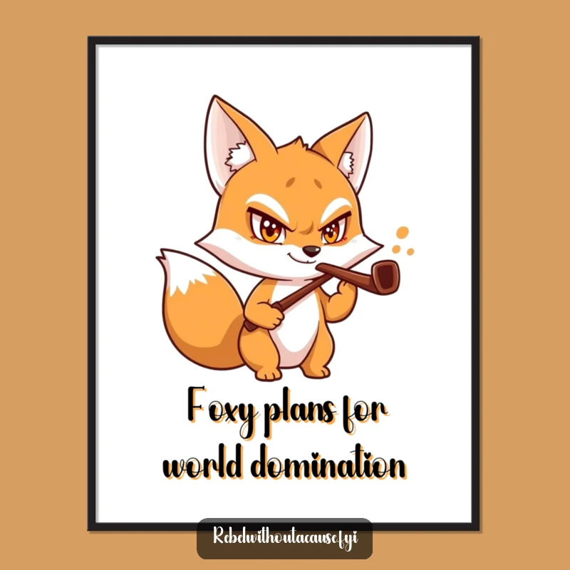 Free Printable Fox Wall Art - Mischievous Grin Downloadable Art for Humorous Decor