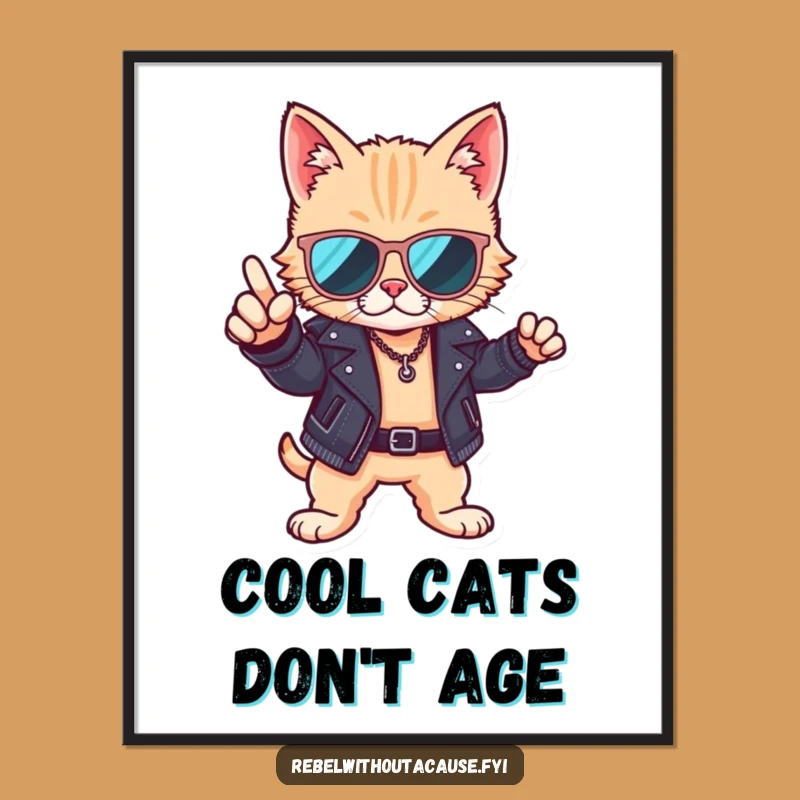 Free Printable Wall Art: Cool Cat, Stylish Downloadable Art for Your Space