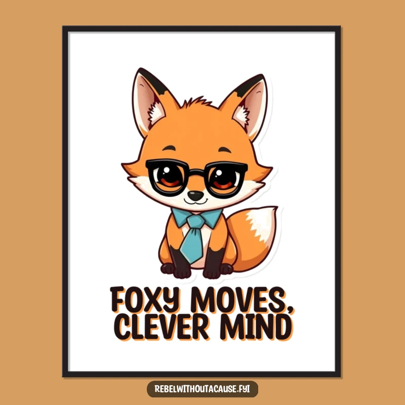 Free Printable Wall Art: Jaunty Fox, Sophisticated Downloadable Art for Walls