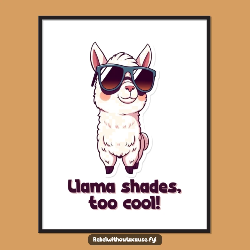 Funny Free Printable Wall Art: Cool Llama Style - Chill Downloadable Decor!