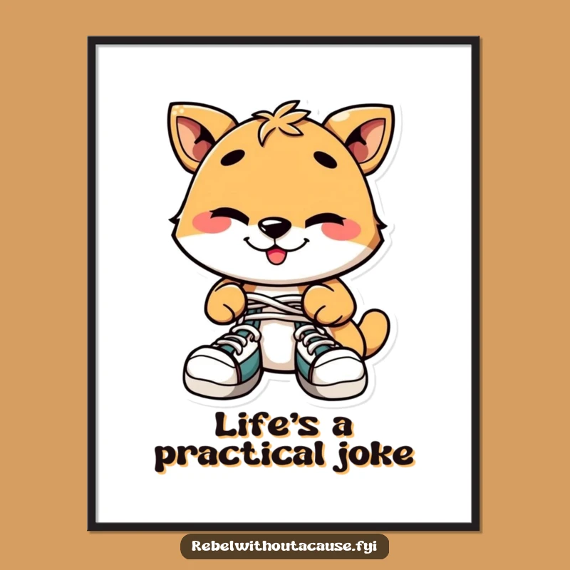 Free Printable Wall Art: Playful Prankster Animal, Humorous Decor for Any Room