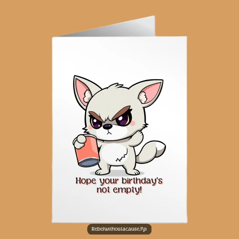 Free Printable Birthday Card: Rebellious Character for an Unconventional Birthday