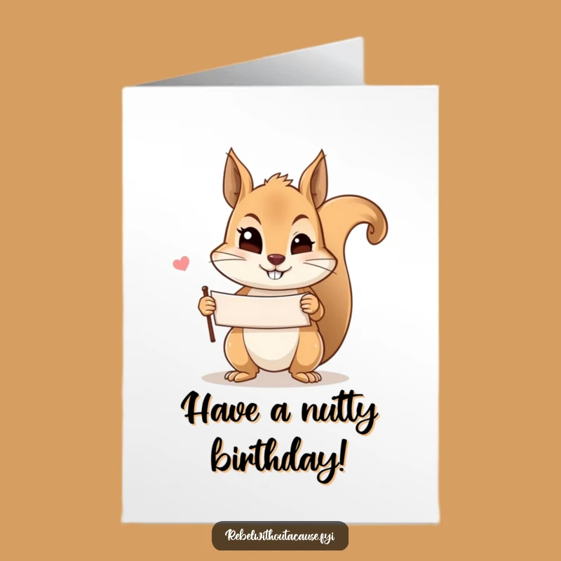 Free Printable Squirrel Birthday Card: Winking Bandit Downloadable, Hilarious DIY Gift