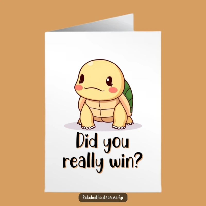 Free Printable Turtle Congrats Card: Funny Downloadable for Dubious Successes!